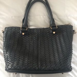 Deux Lux woven handbag